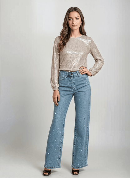 Hoge Taille Diamant Jeans