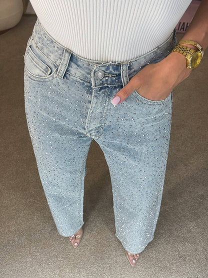 Hoge Taille Diamant Jeans