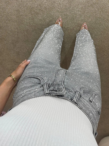 Hoge Taille Diamant Jeans