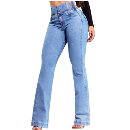 Shairbeauty's™ Stretch flare jeans met hoge taille