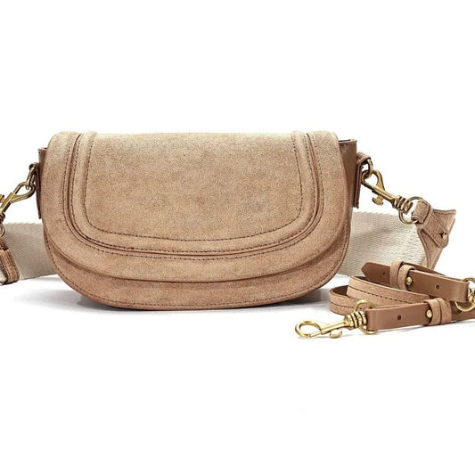 Suede lederen tasje