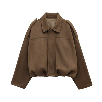 Trendy Dames Suède Bomberjack