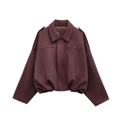 Trendy Dames Suède Bomberjack